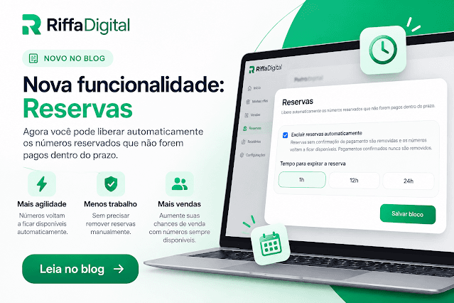 Novidade! Exclusão Automática de Reservas na Rifa de Taxa Antecipada